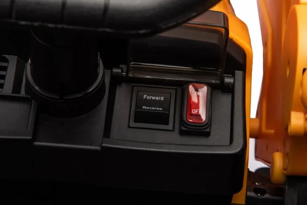 Elektrisk JCB-traktor for barn med frontlaster – 12V 70W – Gul