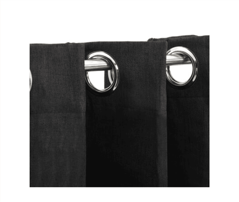 Lystette gardiner lin 2 stk 140x225 cm - antrasitt