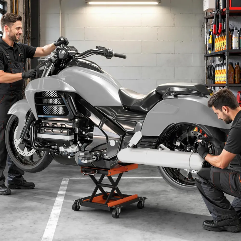 Motorsykkelløfter 500 kg – justerbar 13,5–39 cm