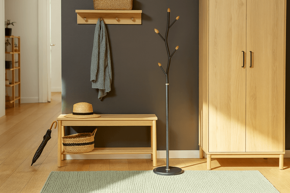 Klesstativ metall med marmorfot 170 cm