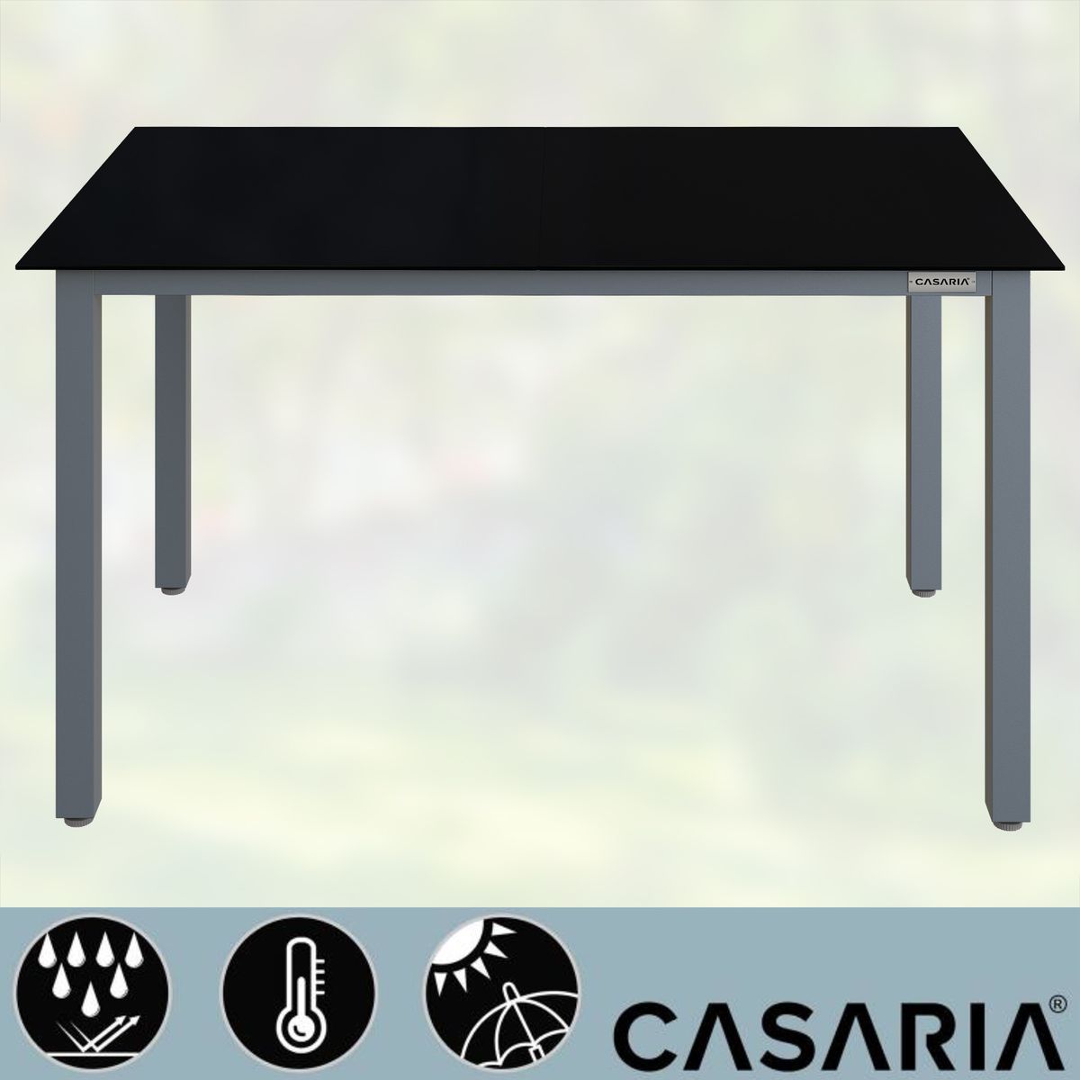 Hagemøbelsett aluminium 7 deler - justerbare stoler