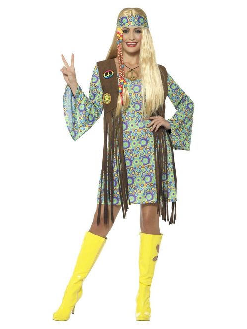 Hovedbilde 60's Hippie dame kostyme  - kjole