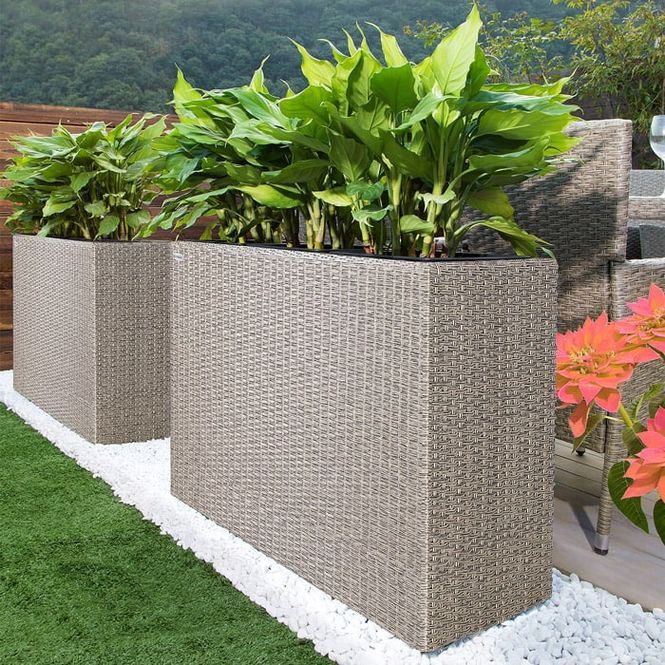Hovedbilde DEMO - Blomsterpotte polyrotting 95x27x60cm - krem
