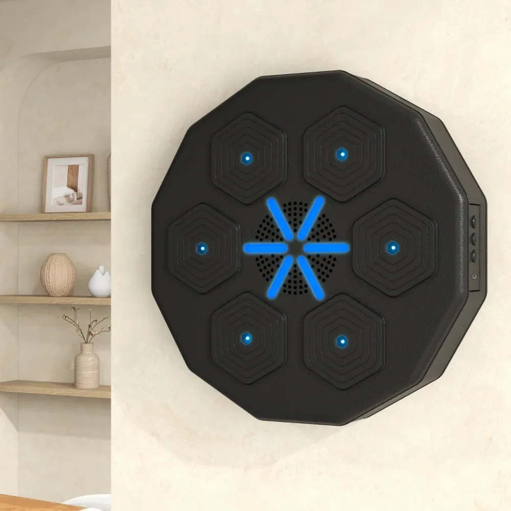 Boksetrener med bluetooth, musikk og lys – svart