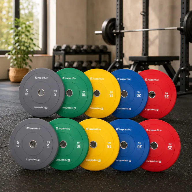 Hovedbilde Vektskivesett Bumper Plates 50 mm inSPORTline Go 150 kg (10 ...