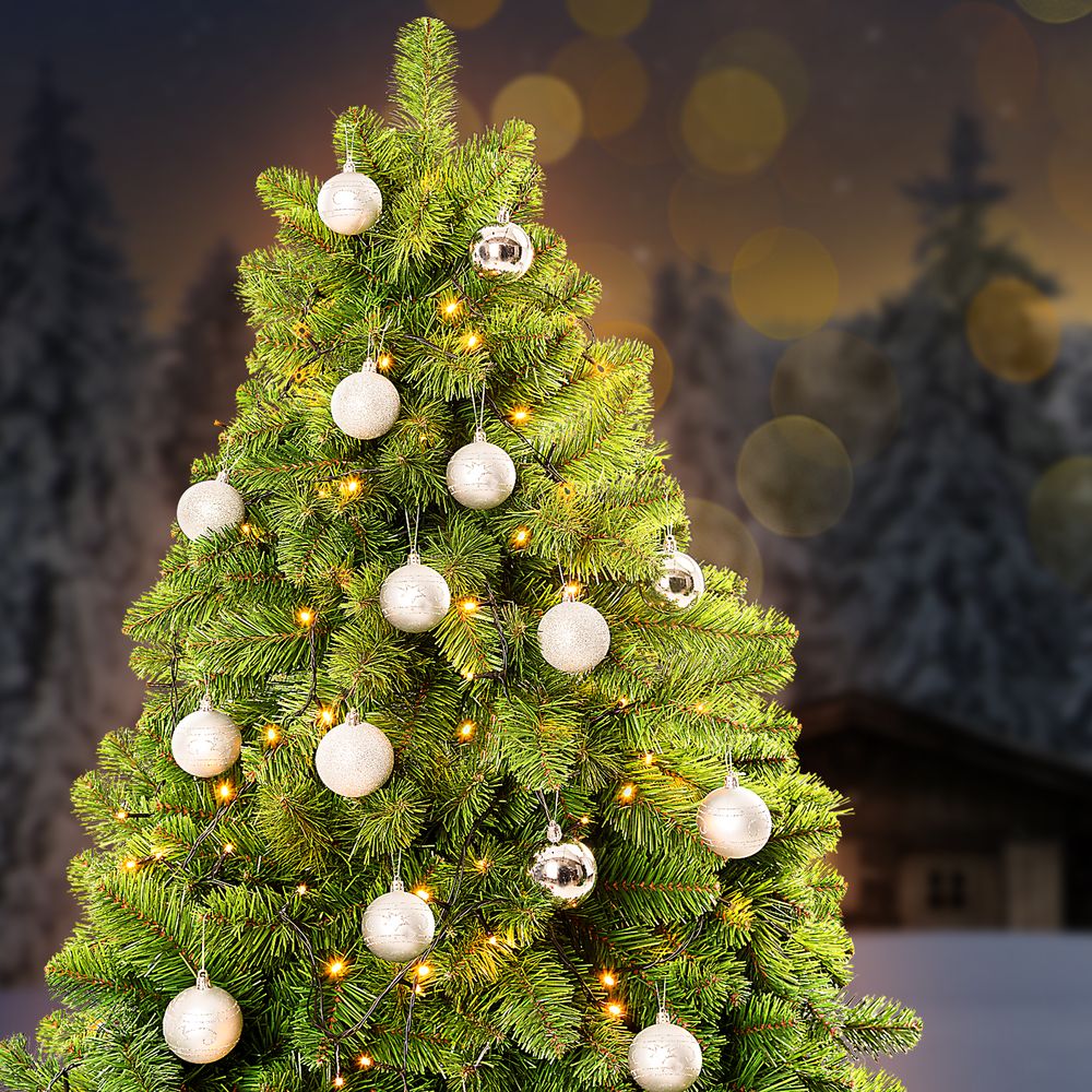 Juletrekuler 24 stk - sølv