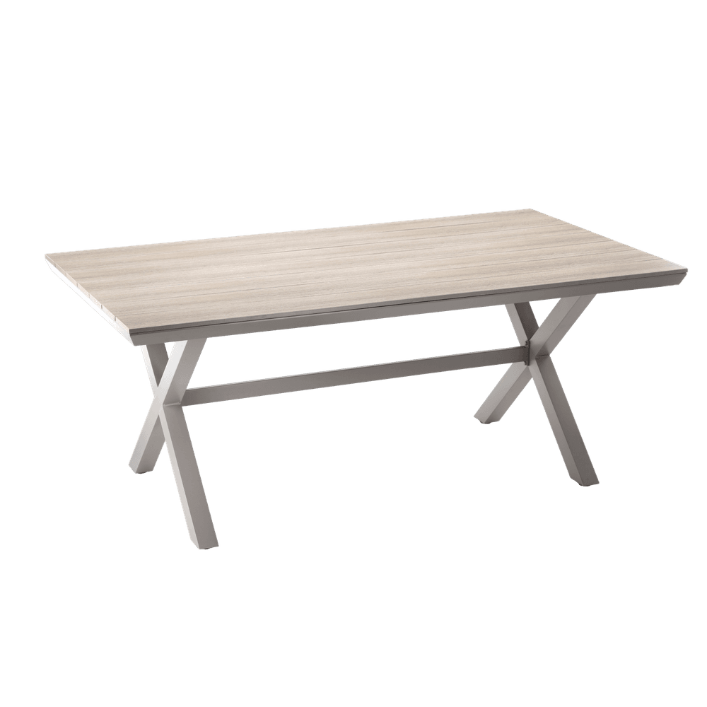 Aluminium hagebord Polywood-bordplate 180×100×75 cm - beige