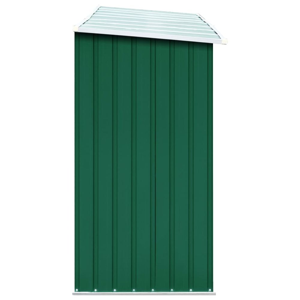 Vedskjul galvanisert stål 330x84x152 cm grønn