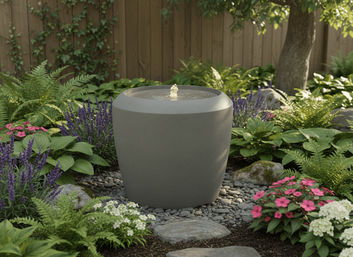 Hagefontene LED 44 cm - moderne og beroligende