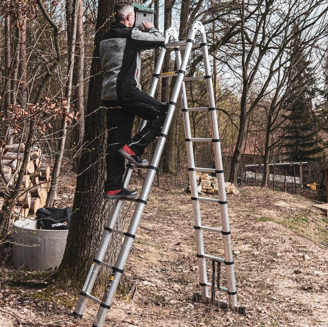 Hovedbilde Dobbel sammenleggbar teleskopstige 4,4 m