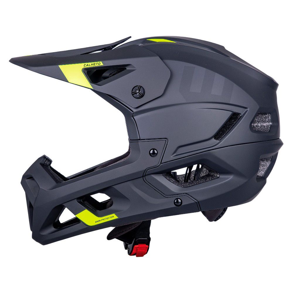Downhillhjelm W-TEC Calheto Sort Neon | Lett Fullface Hjelm