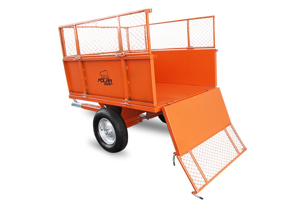 Polar Bear atv henger medium 340kg med tipp og netting