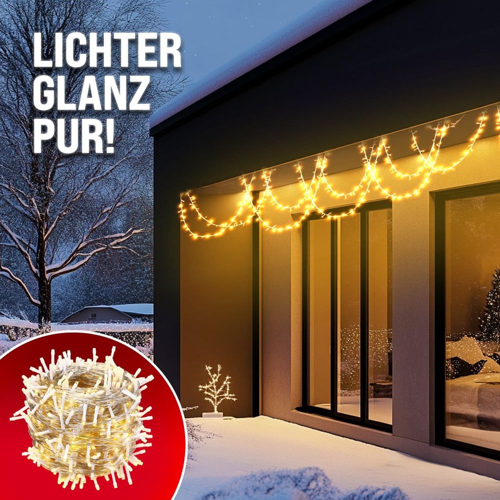 Monzana® LED-lyslenke – 600 lys, 60 m