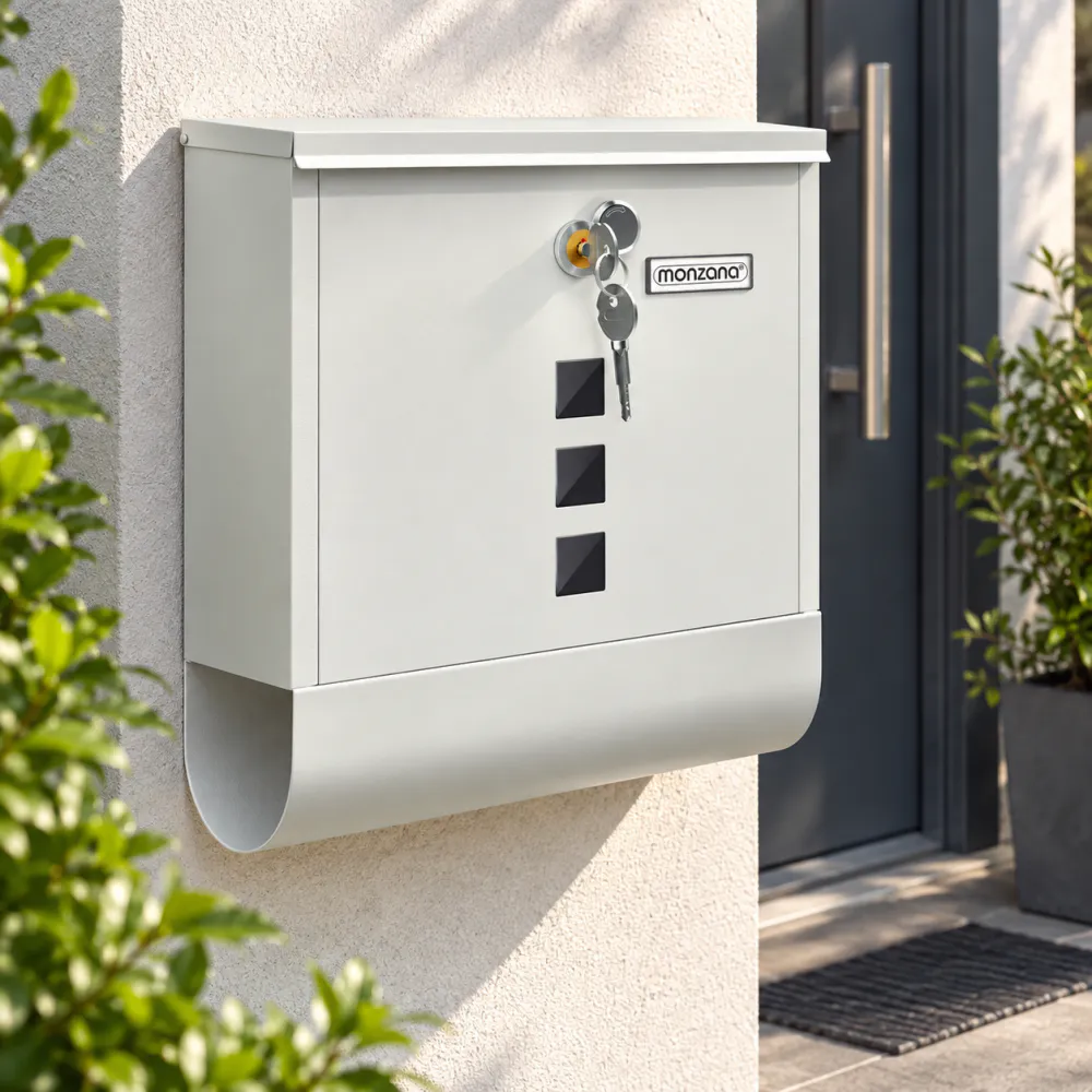 Moderne postkasse med avisrom – monzana®
