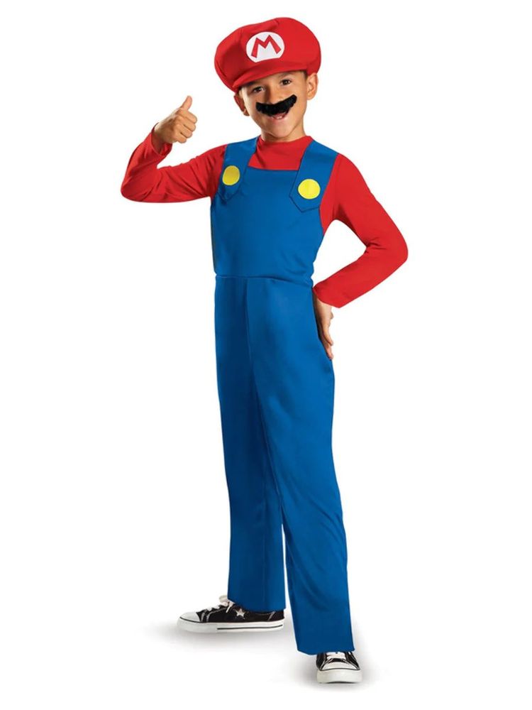 Super Mario kostyme til barn - rød L