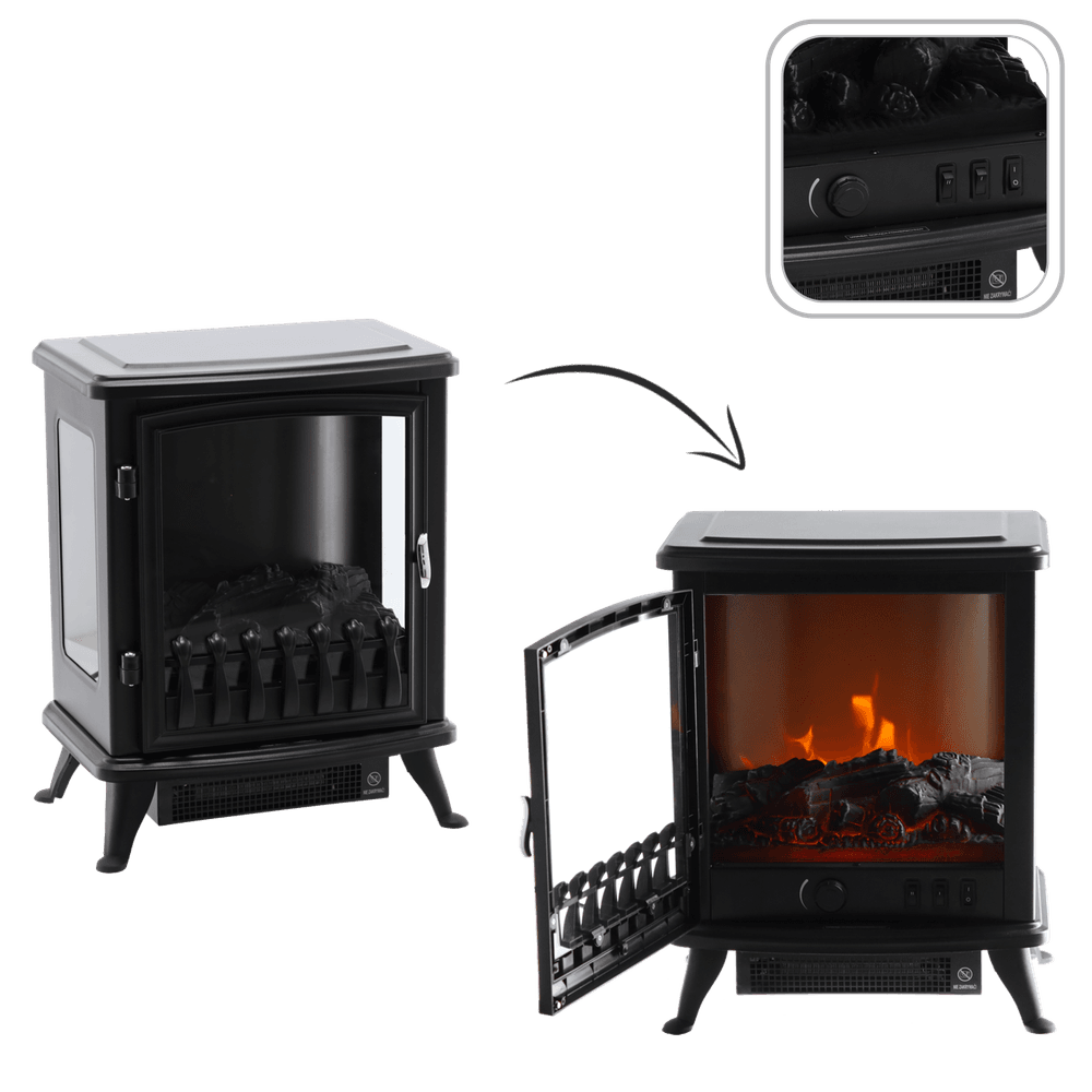 Elektrisk peisovn flamme - 900/1800 W