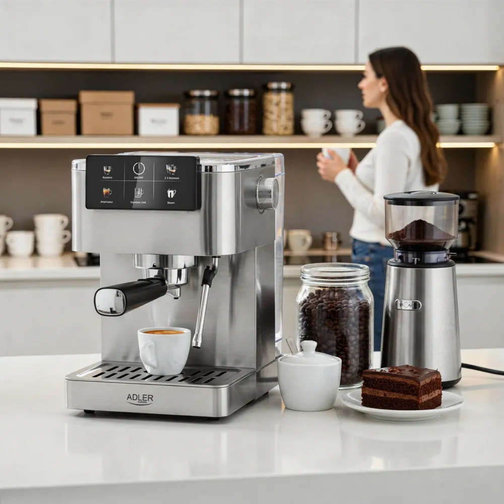 Espressomaskin 20 bar med PID og melkeskummer – Adler AD 4390
