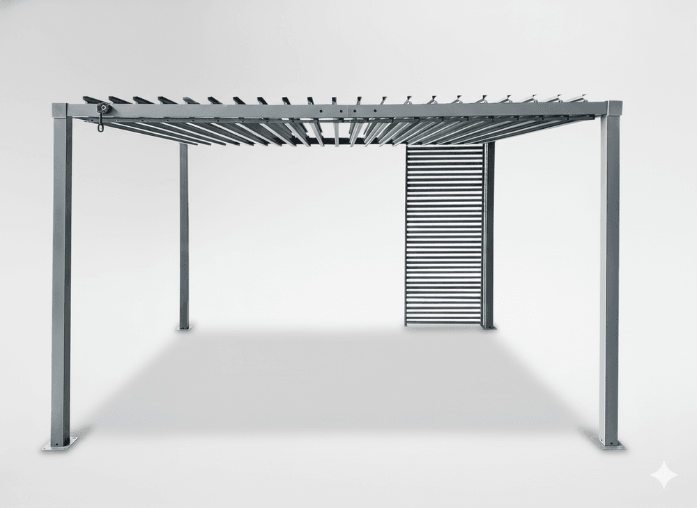 Metalljalusi for pergola - justerbar skjerming