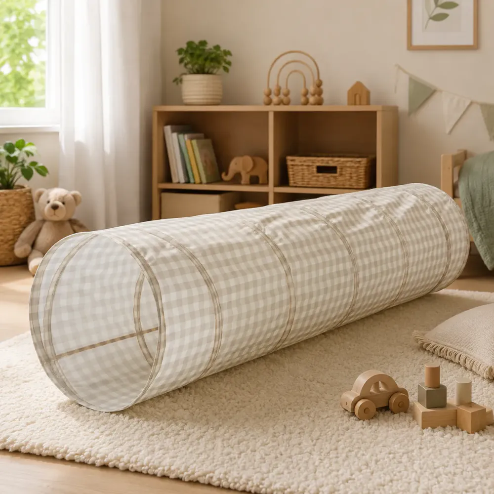 3 Sprouts leketunnel Gingham - beige