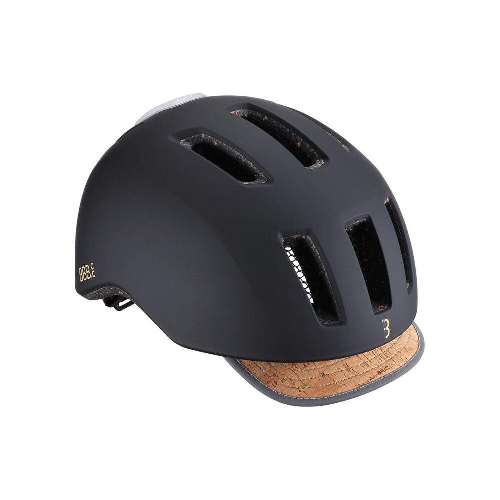 Sykkelhjelm med baklys BBB GridECO BHE-161 – Matt Sort