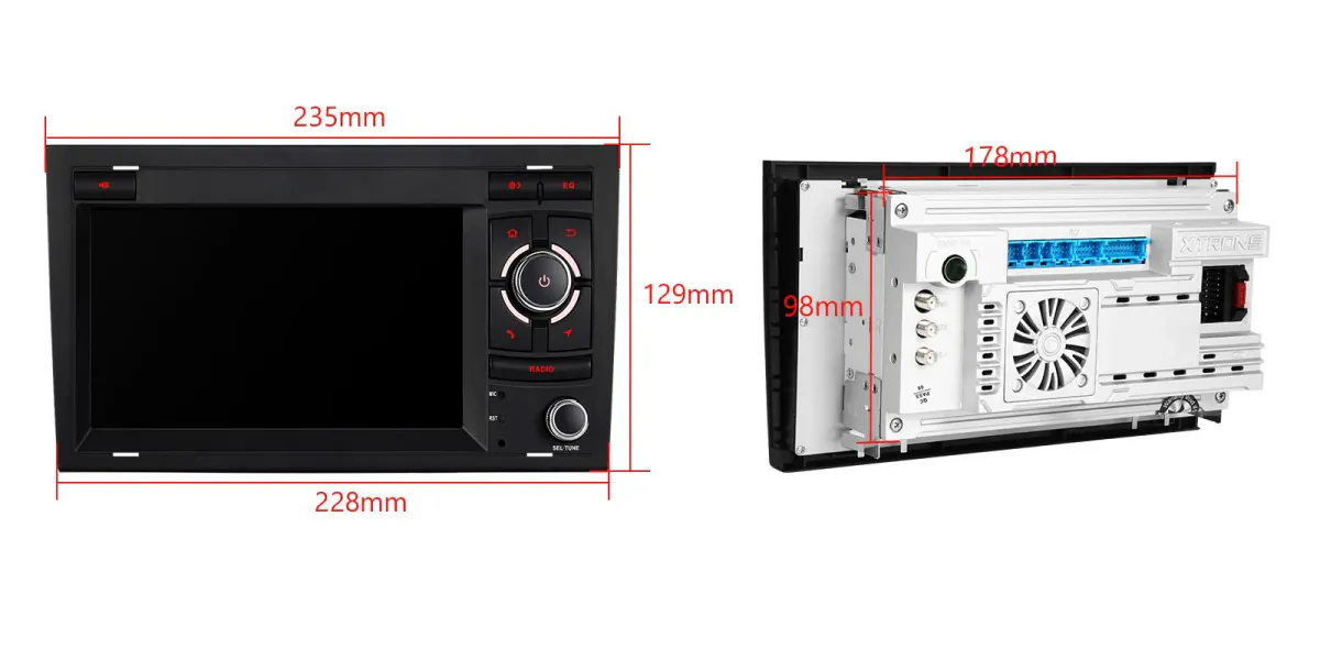 Android 14 bilradio Audi A4 S4 RS4 med 4G og DSP og CarPlay