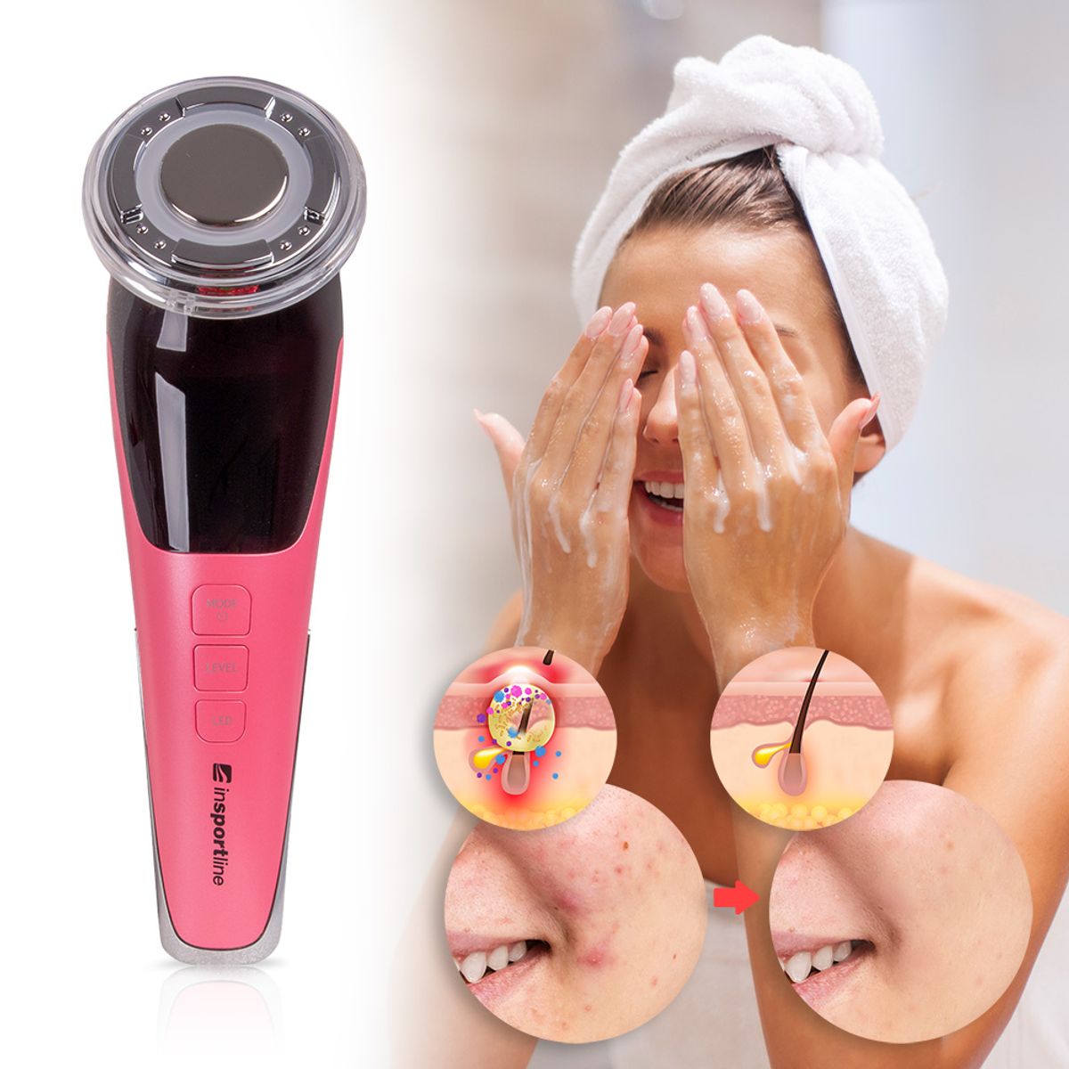 Galvanisk hudpleieapparat Hezu - 5-i-1