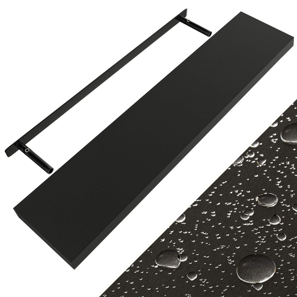 B-Vare - Vegghylle flytende 110 cm - svart