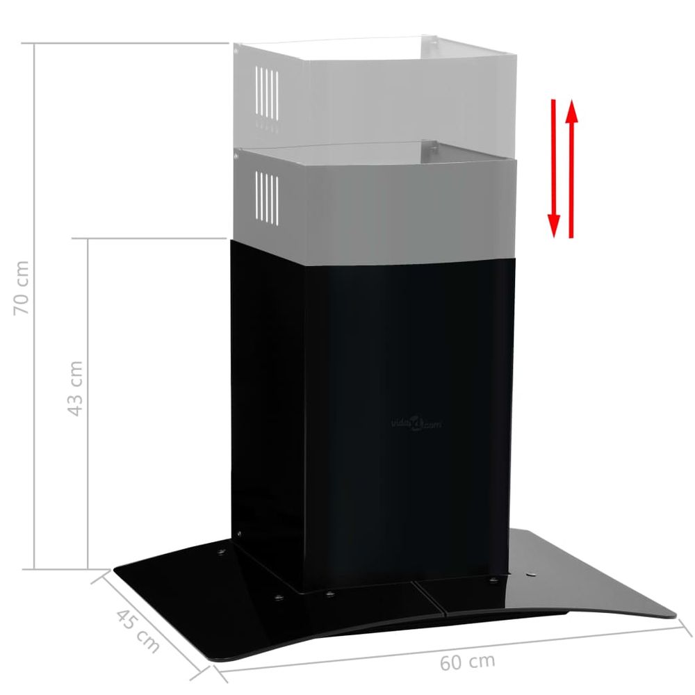 Veggmontert kjøkkenvifte rustfritt stål 756 m³/h - 60 cm
