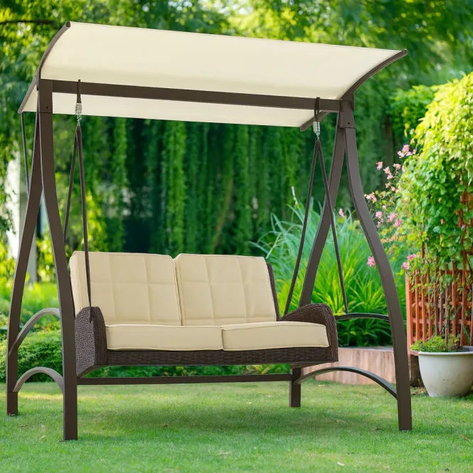 Hovedbilde Hagehuske PREMIUM kunstrotting brun - 166x130x170 cm