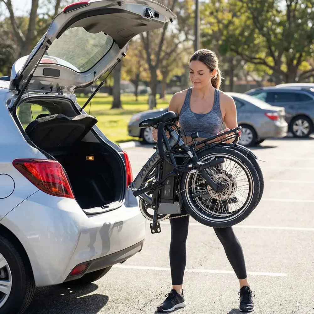 JOBOBIKE Sam – sammenleggbar elektrisk bysykkel - hydrauliske bremser