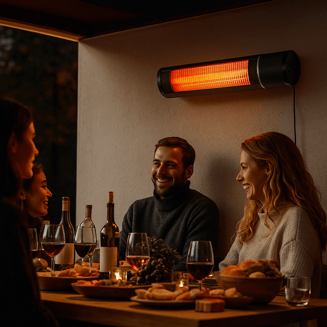 Hovedbilde Terrassevarmer infrarød MZH2000 Svart – 2000 W