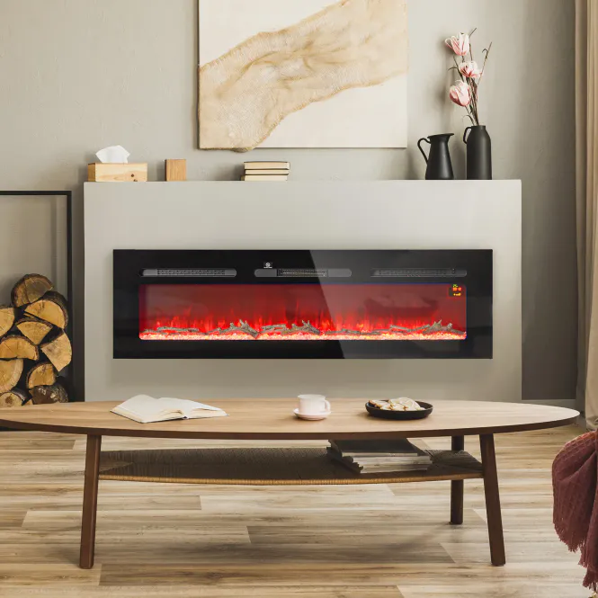 Hovedbilde Veggmontert/innebygget elektrisk peis 1800W - 150x45 cm
