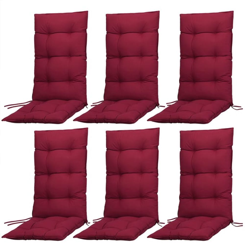 Stolputesett 6 stk Cozy Vanamo 129x53x10 cm - rød