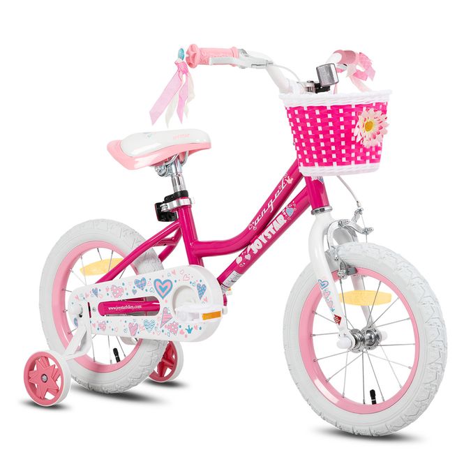 Hovedbilde Barnesykkel Joystar Angel 14” med kurv og støttehjul ...