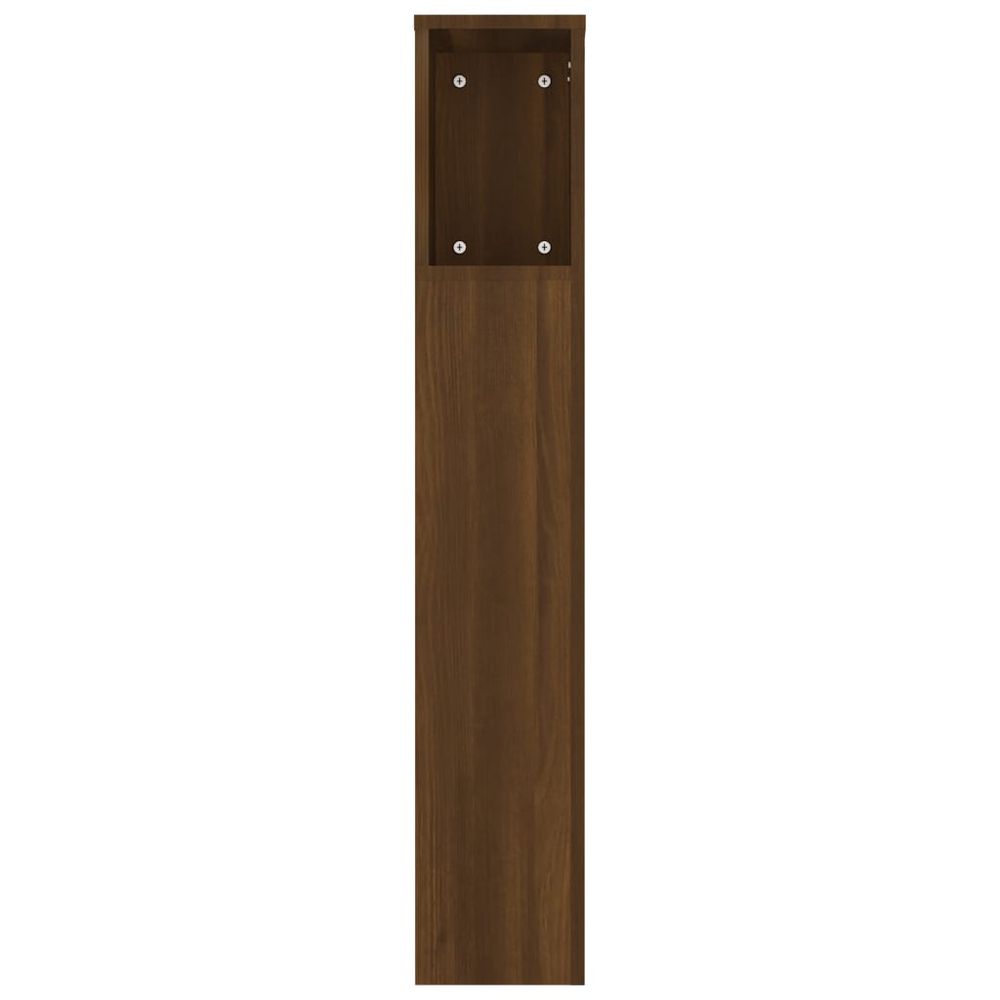Sengegavlskap brun eik 180x18,5x104,5 cm