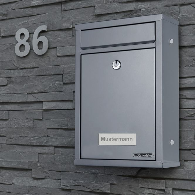 Hovedbilde Postkasse x1 med 2 nøkler 32x22x9 cm - Grå