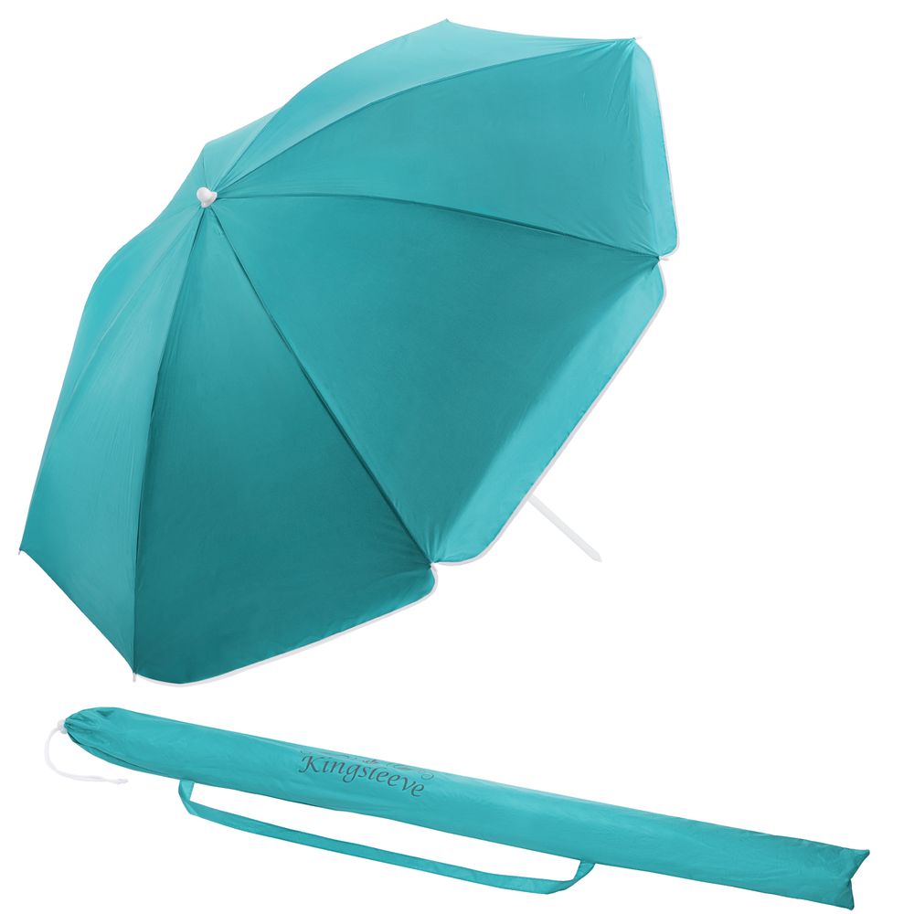 Strandparasoll KYPROS 180cm med vippefunksjon - turkis