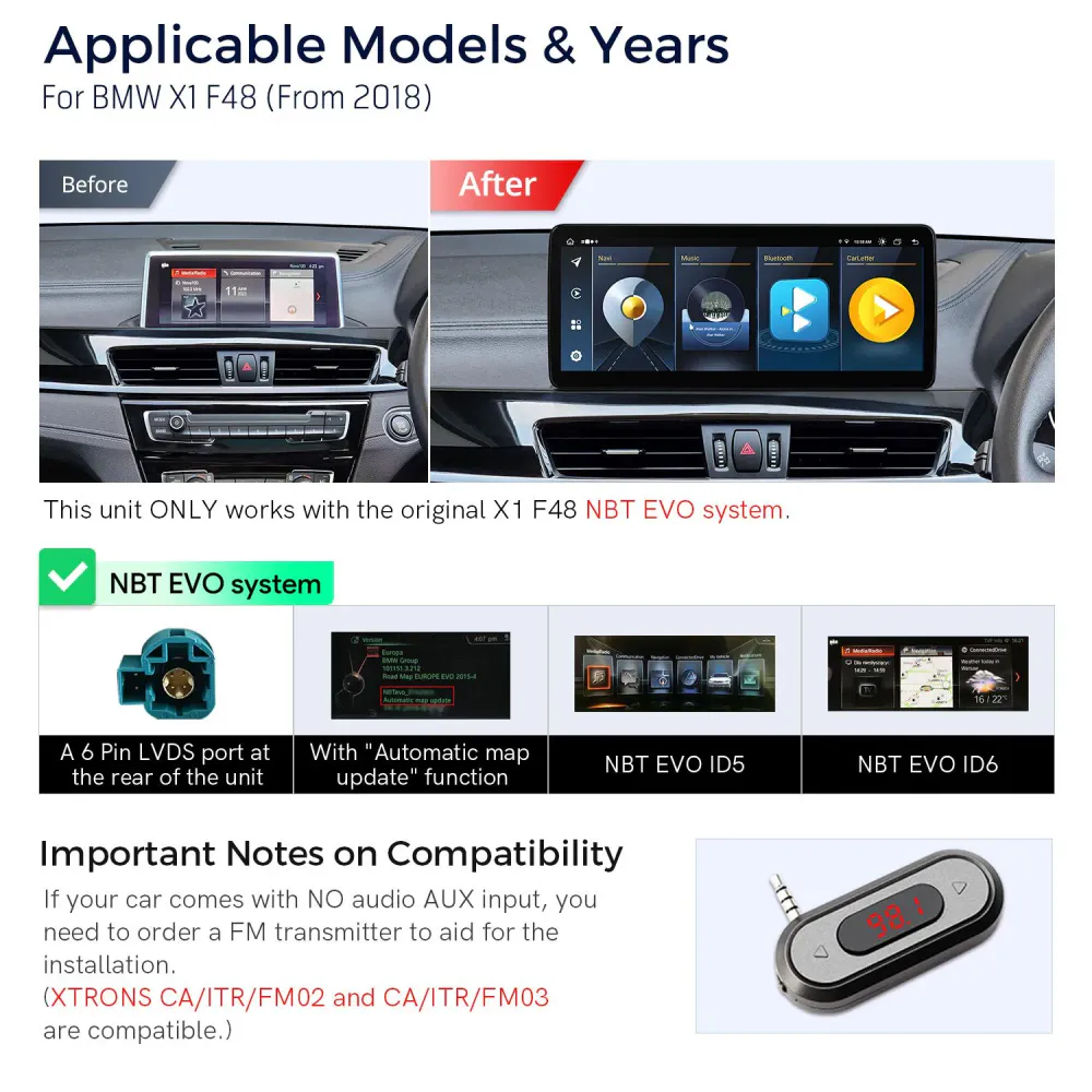 BMW X1 F48 NTB-EVO DAB+ Android 13 12.3