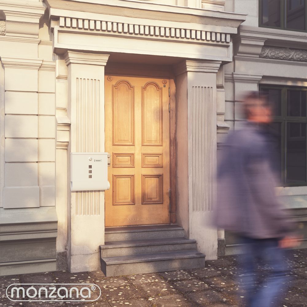 Moderne postkasse med avisrom – monzana®