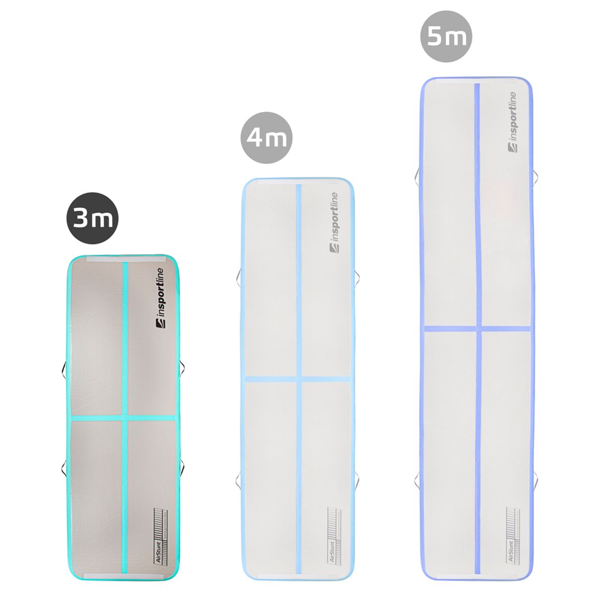 inSPORTline Airstunt Airtrack 300 x 100 x 10 cm – Fleksibel treningsmatte for innendørs, utendørs og vann
