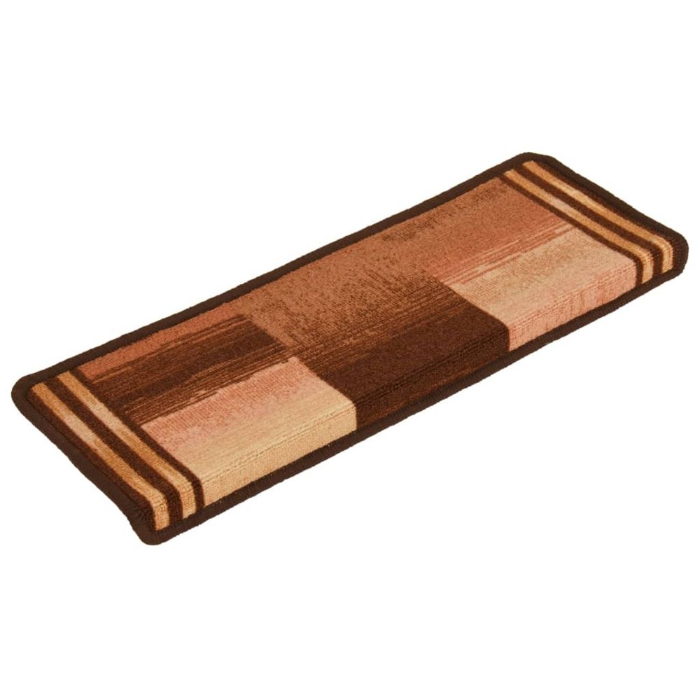 Selvklebende trappematter 5 stk 65x25 cm brun