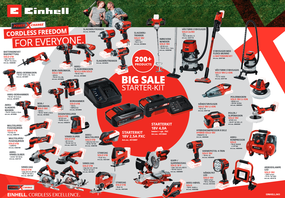 Einhell trådløs hagesprøyte 7 liter 18V Power X-Change
