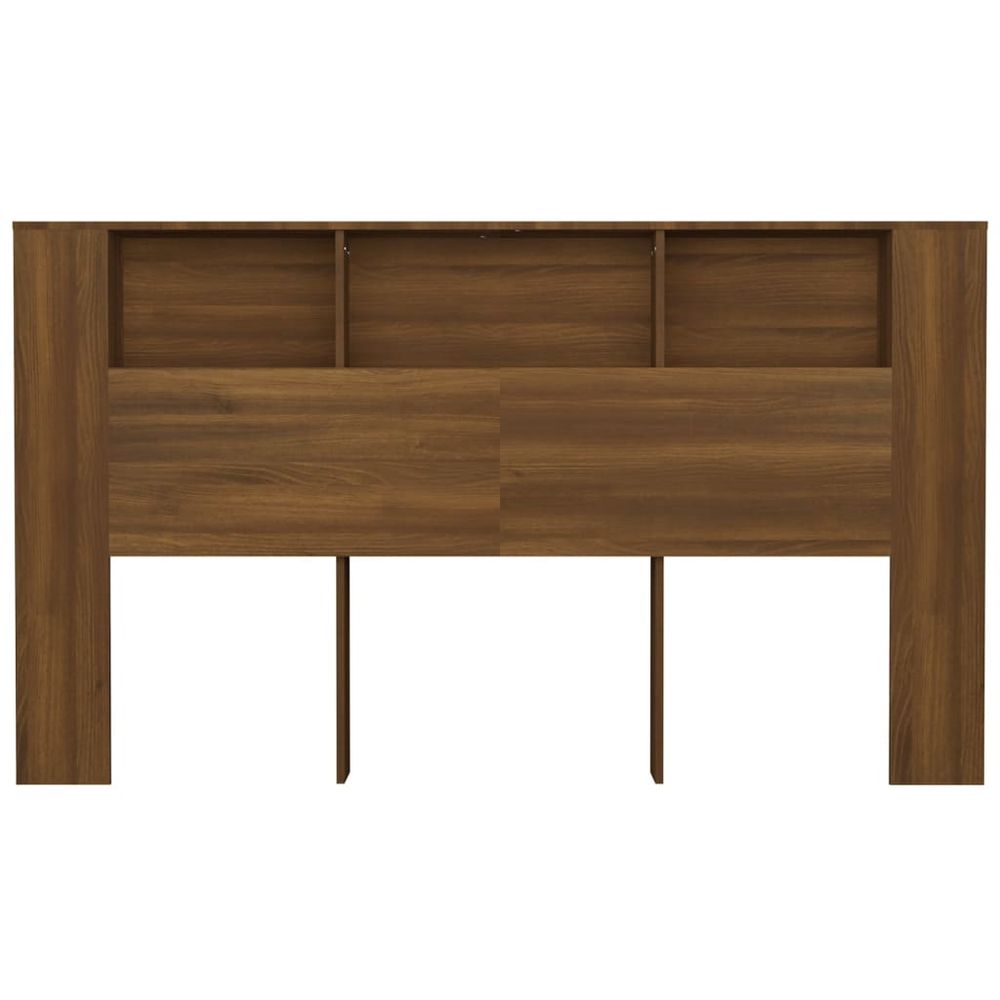 Sengegavlskap brun eik 180x18,5x104,5 cm