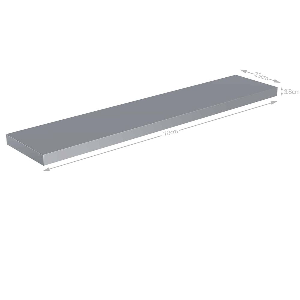 B-Vare - Vegghylle grå - 70 cm