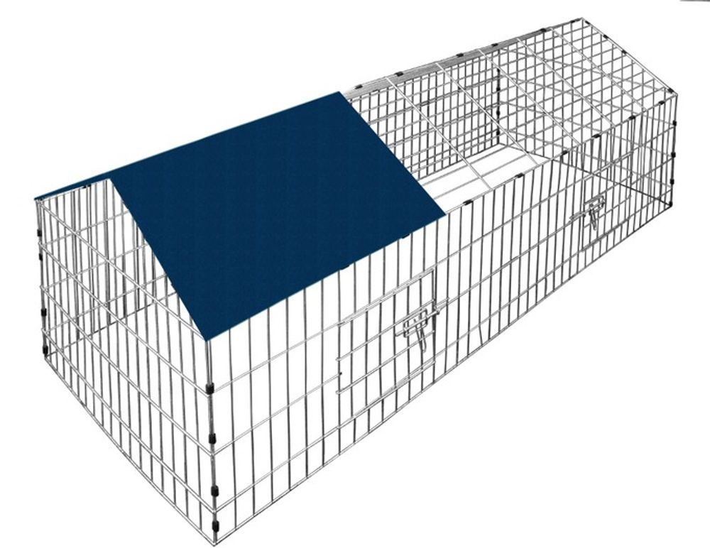 Kaninbur i galvanisert stål - 180 x 75 x 75 cm