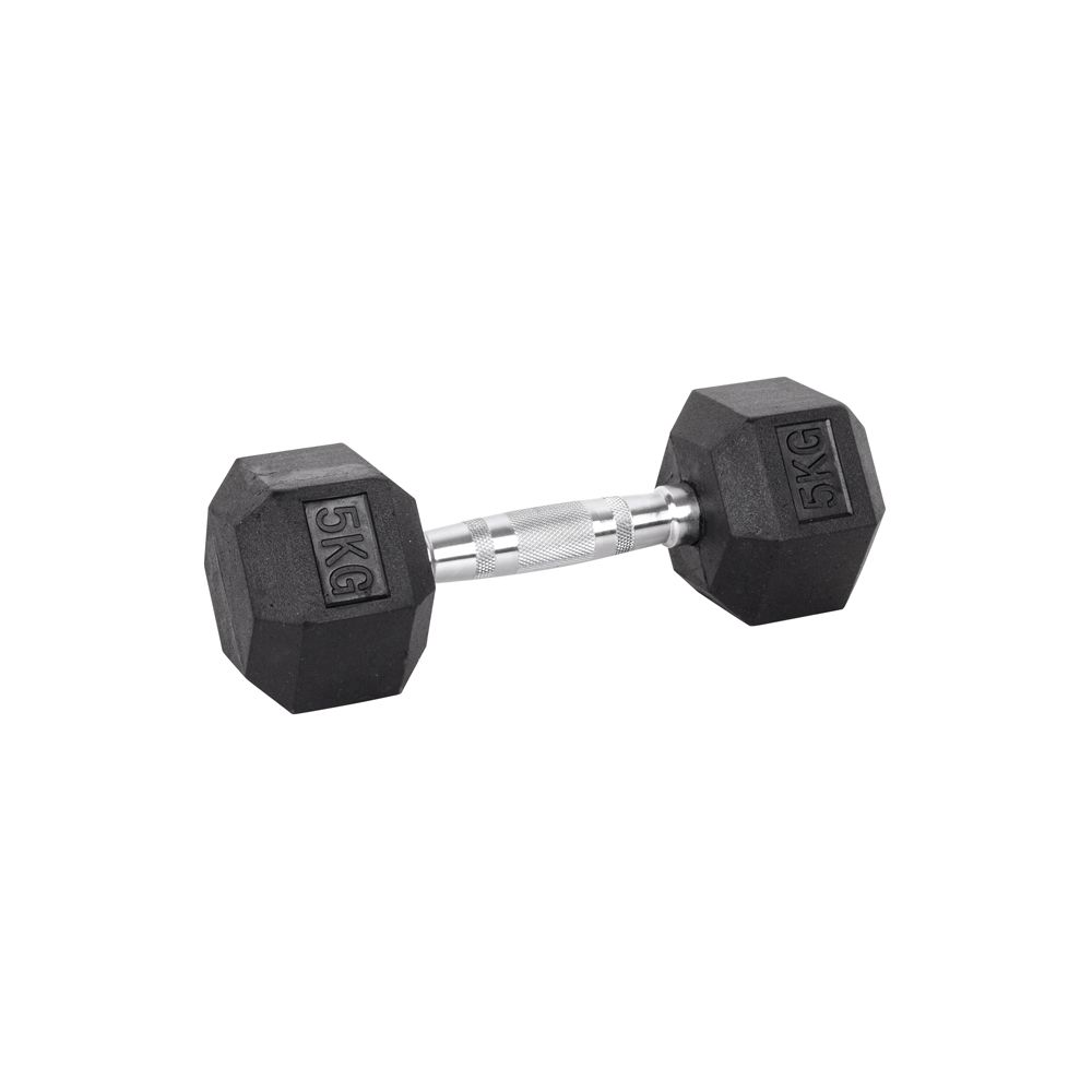Manual i stål med gummibelegg (2–40 kg) inSPORTline Hexsteel