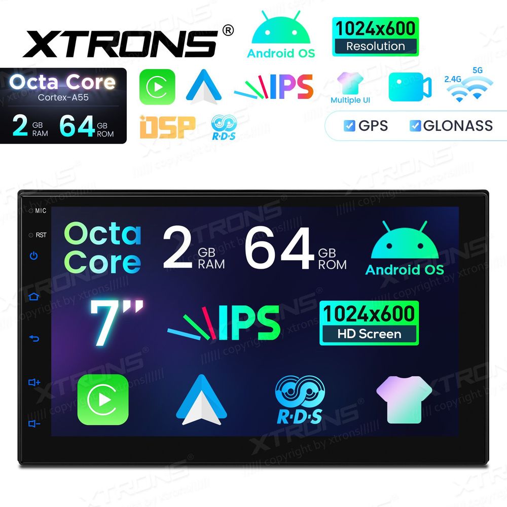 7 tommer Android bilstereo for universal Double DIN