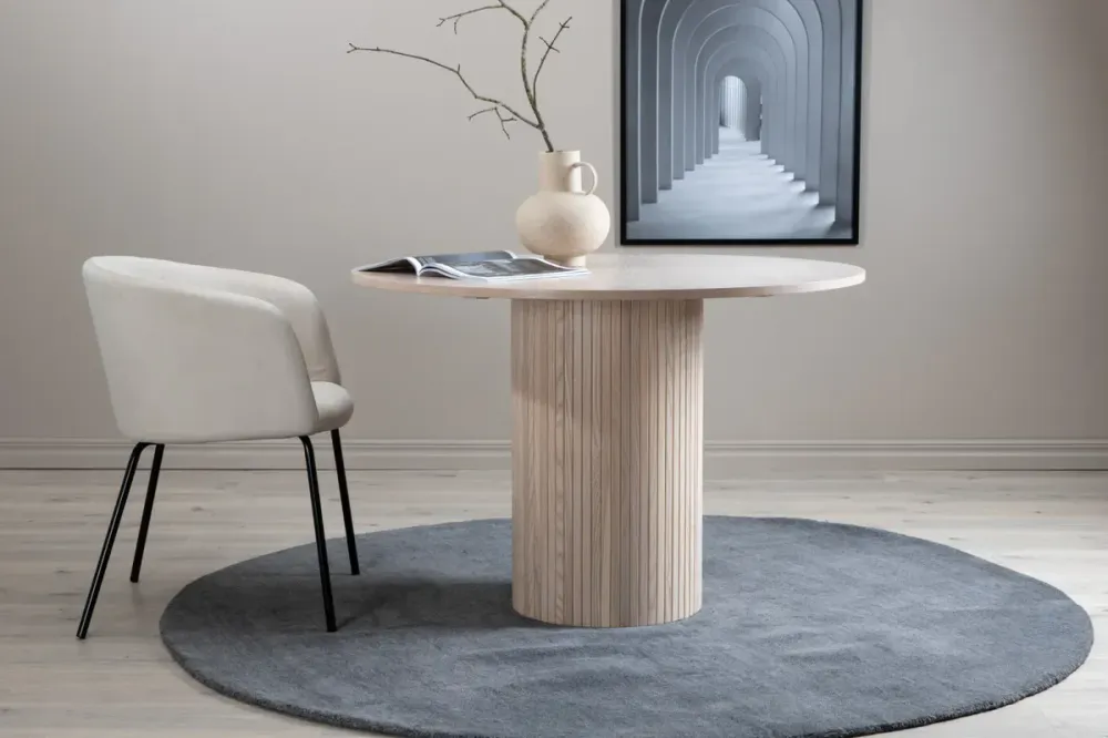 Bianca rundt spisebord – Ø110 cm