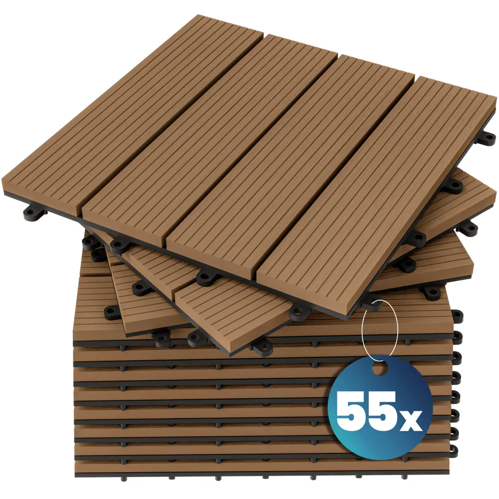 Klassiske terassefliser i terracottafarge - 55 pk