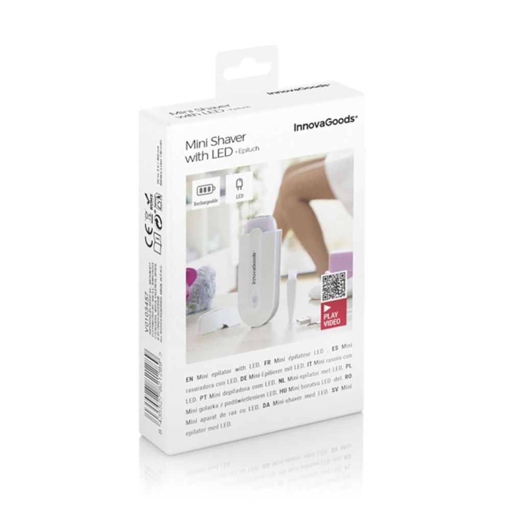 Oppladbar Mini shaver med led-lys epiluch Innovagoods